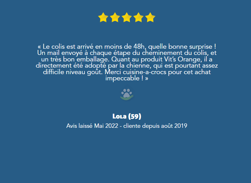 Avis sur les produits Vit'i5 et la livraison - témoignage de Lola